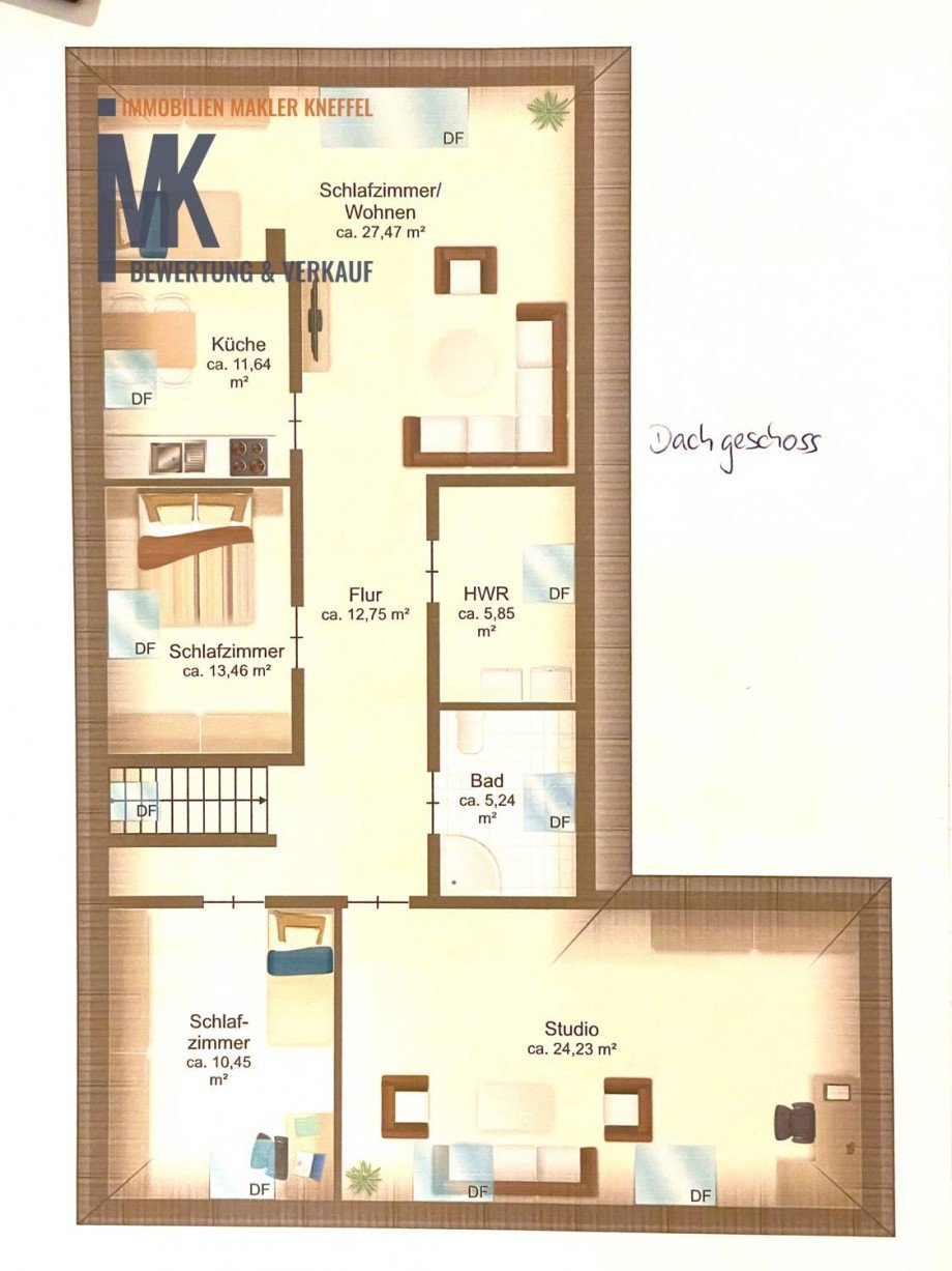 Grundriss DG Resthof Schwaf�rden