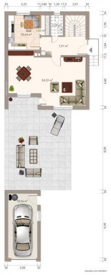 Grundriss Erdgeschoss +++ RESERVIERT+++Bramstedt - gepflegtes Reihenendhaus zu verkaufen