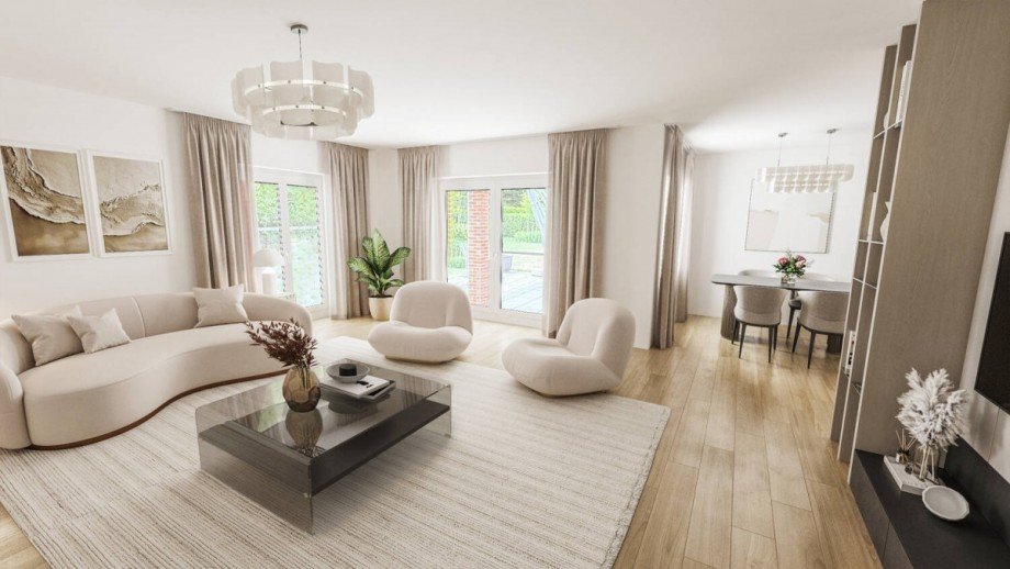 KI Wohnzimmeranimation Einfamilienhaus Syke