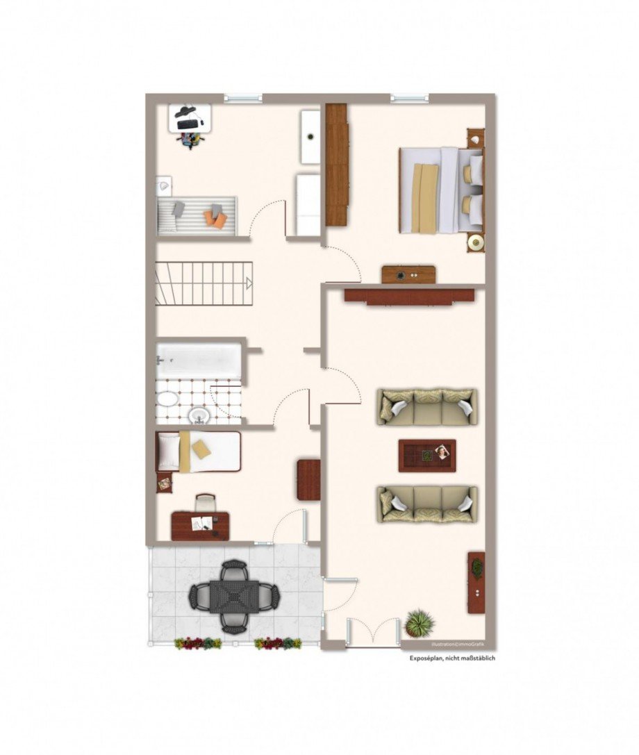 Grundriss OG Einfamilienhaus Riede