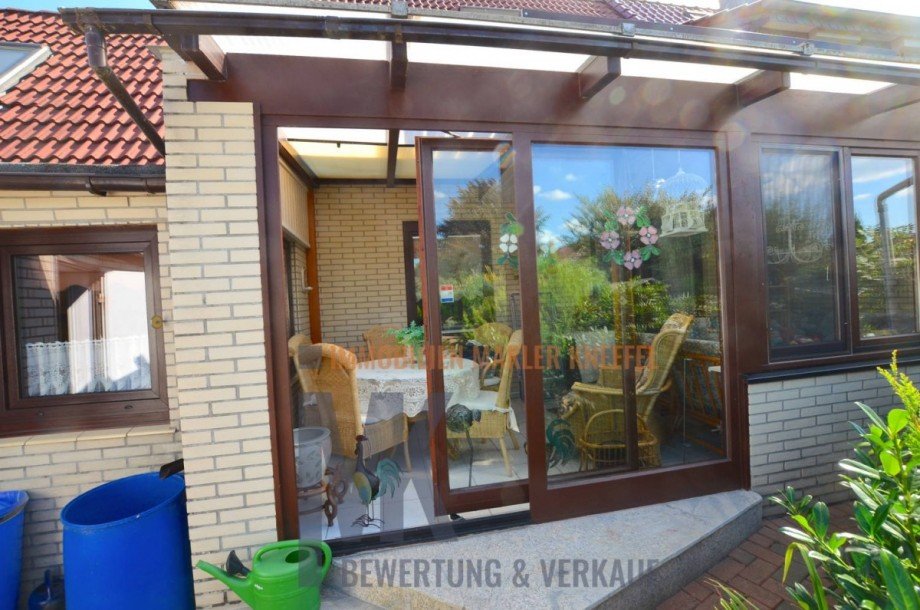 Wintergarten Gartenansicht Doppelhaush�lfte Bremen