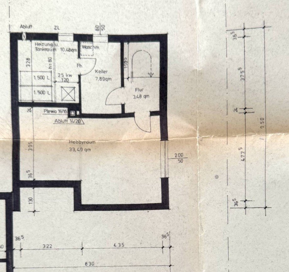 Grundriss Keller Kopie Reihenendhaus Bassum / Gro� Bramstedt