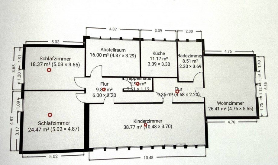 Grundriss Wohnung Haupthaus Gastronomie Wildeshausen
