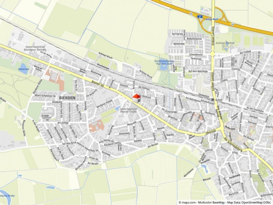 Geolyzer Kartenausschnitt Doppelhaush�lfte Achim