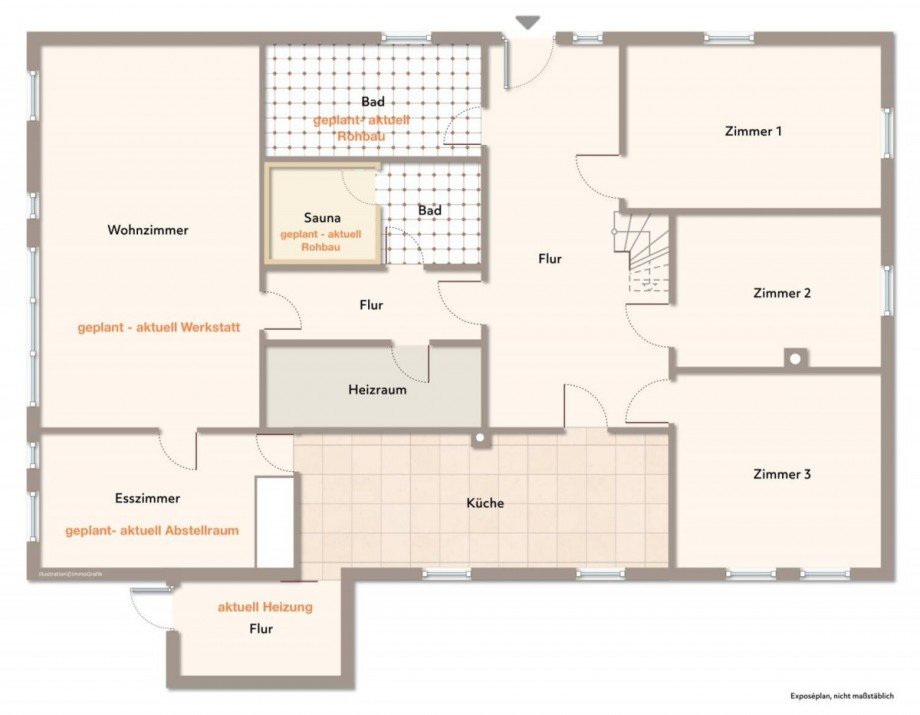 Grundriss EG Einfamilienhaus Bassum / Rollinghausen