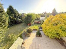 Blick in d. Garten +++RESERVIERT+++ Syke Nord - gepflegtes Einfamilienhaus zu verkaufen