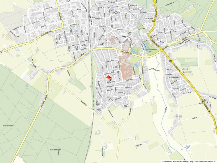 Geolyzer Kartenausschnitt Einfamilienhaus Syke