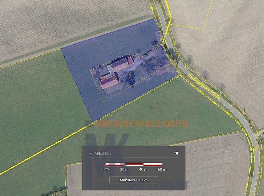 Aufteilung Vogelperspektive Resthof Bruchhausen-Vilsen