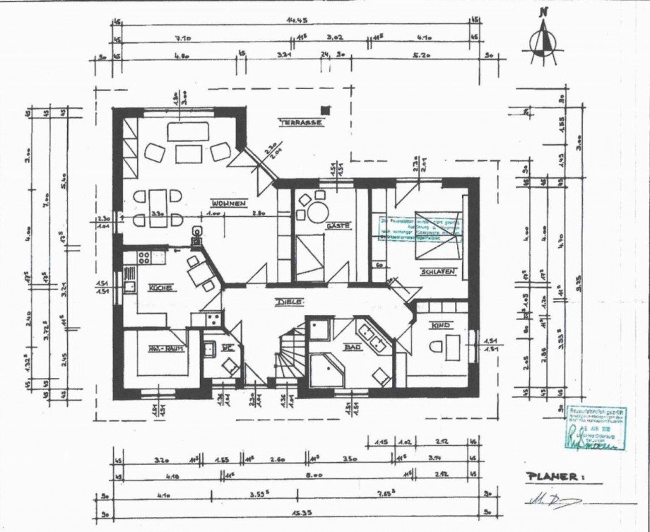 Grundriss Bungalow Gastronomie Wildeshausen