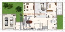 Grundriss Luxusbungalow im Zentrum von Vegesack zu verkaufen